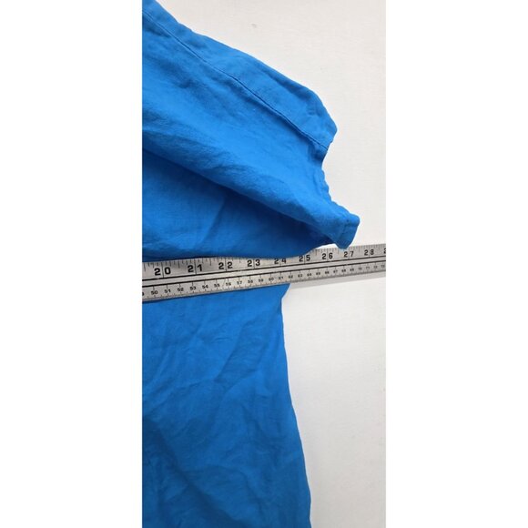 Mexican Bird embroidered handmade blouse Blue Flowers Frida Khalo Style LG - Picture 6 of 7